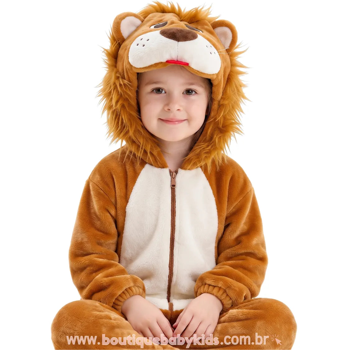 Macacão Infantil Fantasia Leãozinho Real - Boutique Baby Kids