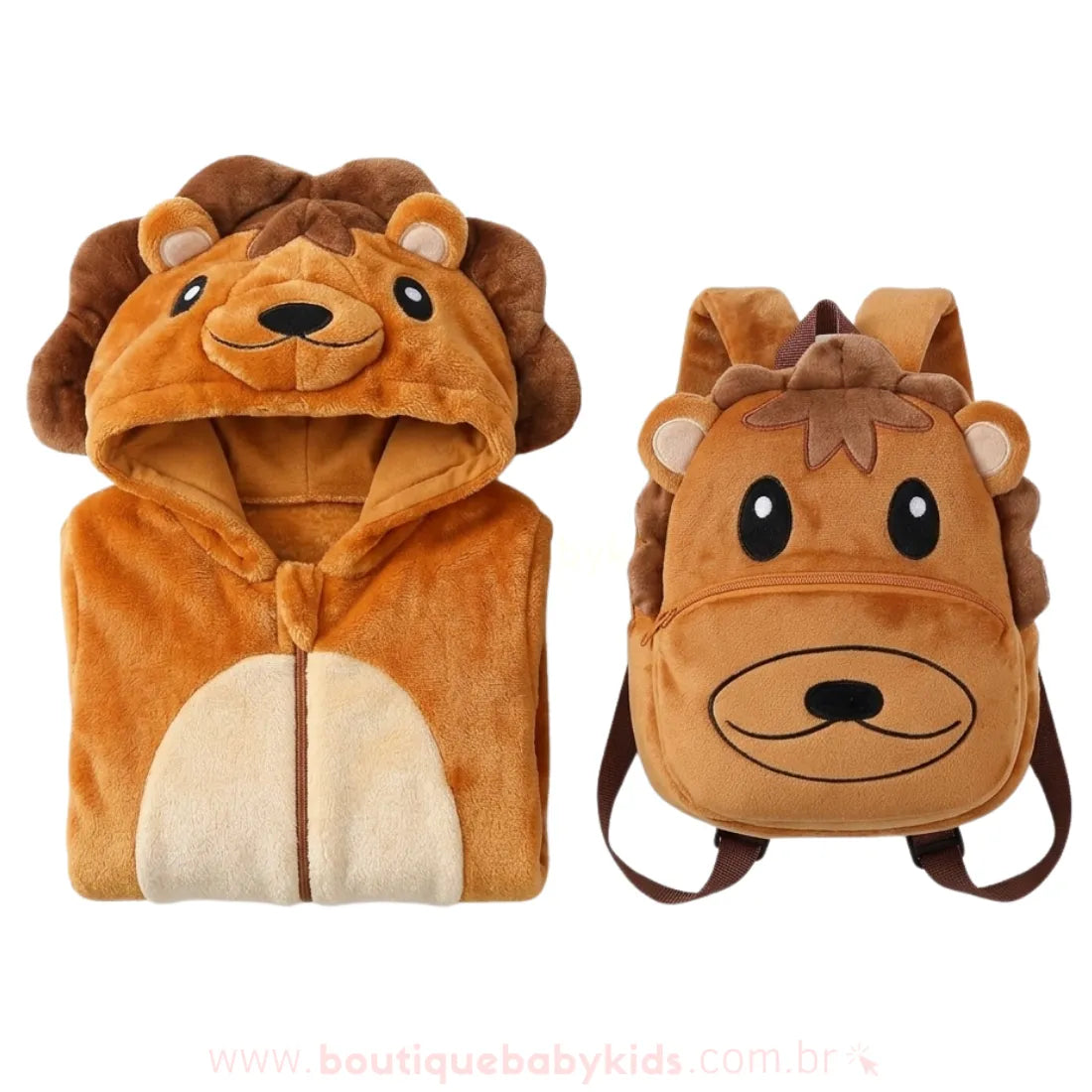 Combo – Macacão & Mochila de Leãozinho