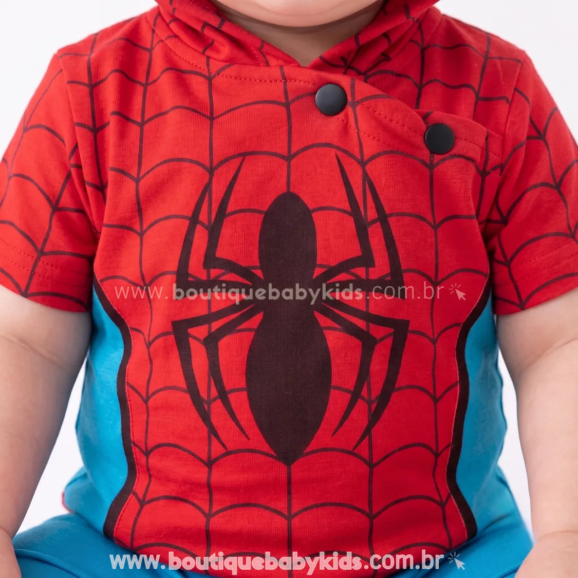 Macaquinho Bebê Fantasia Homem Aranha