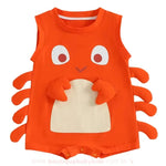 Macaquinho Bebê Temático Fantasia Caranguejo - Boutique Baby Kids