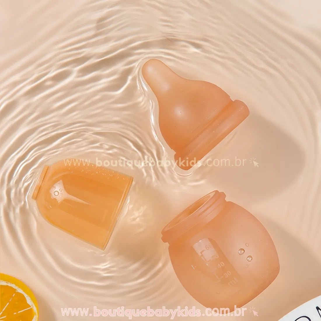 Mamadeira de Silicone Baby Care 60ML Antigases e Livre de BPA - Boutique Baby Kids