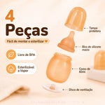 Mamadeira de Silicone Baby Care 60ML Antigases e Livre de BPA - Boutique Baby Kids