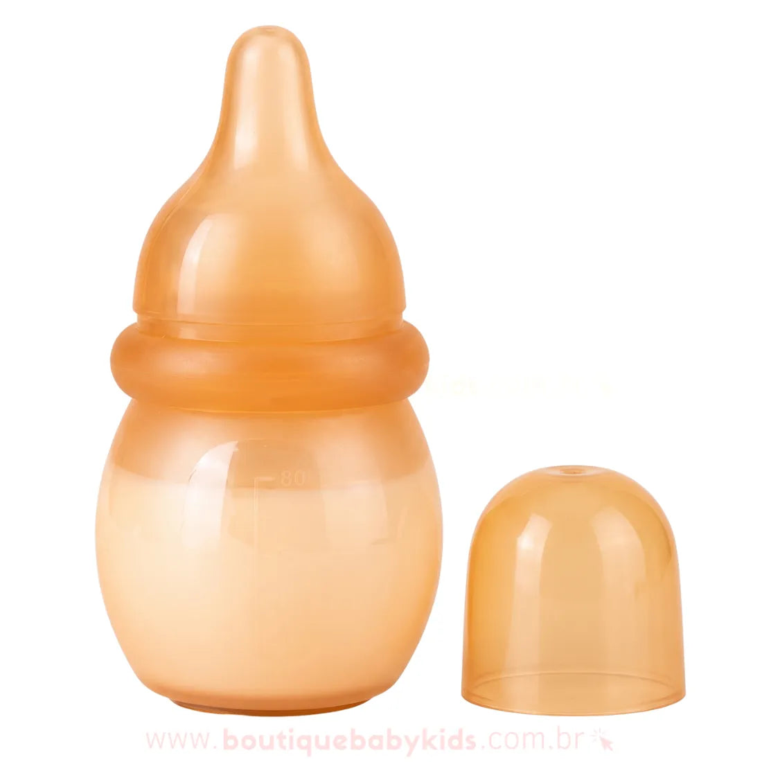 Mamadeira de Silicone Baby Care 60ML Antigases e Livre de BPA - Boutique Baby Kids