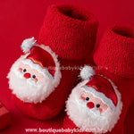 Meia Bebê Temática Natal 3D Antiderrapante Papai Noel - Boutique Baby Kids