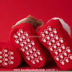Meia Bebê Temática Natal 3D Antiderrapante Papai Noel - Boutique Baby Kids