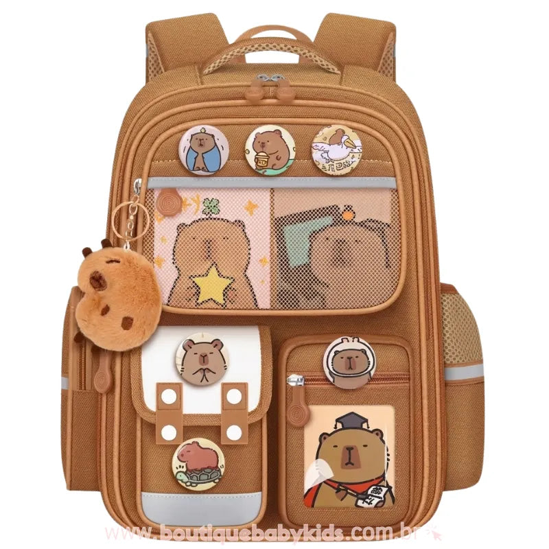 Mochila Infantil Capivarinha Caramelo