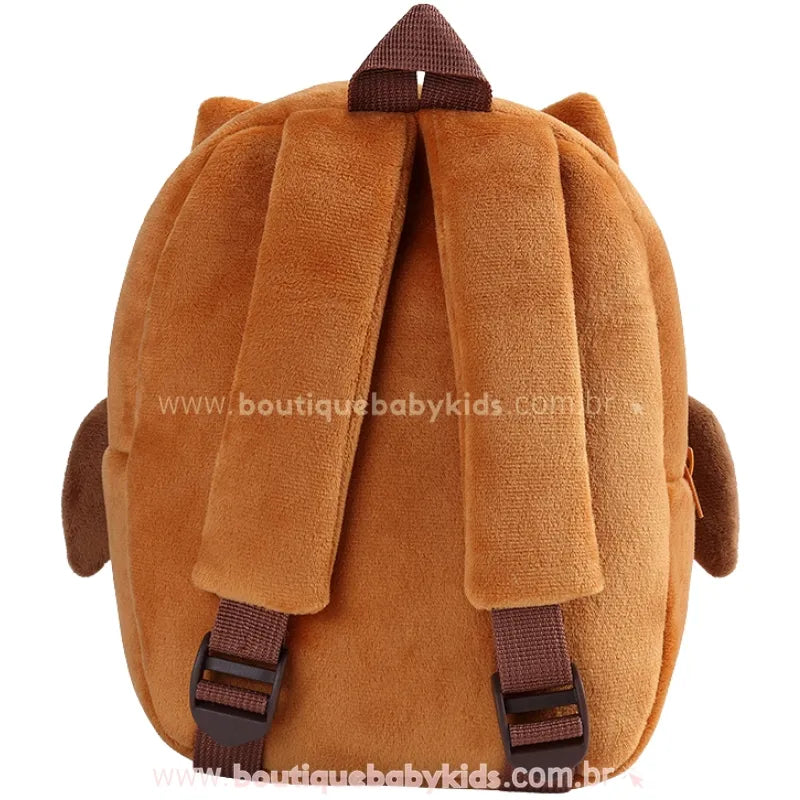 Mochila Infantil Peluciada Corujinha do Bosque