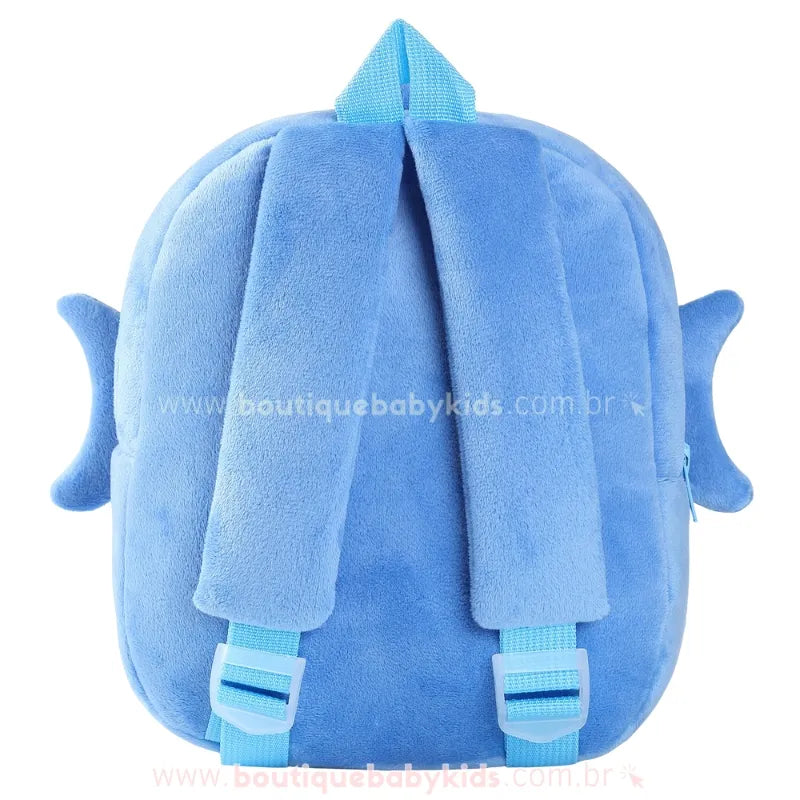 Mochila Infantil Peluciada Tubarão Sharky