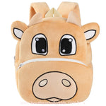 Mochila Infantil Costas Peluciada Bichinho Vaquinha Bege - Boutique Baby Kids