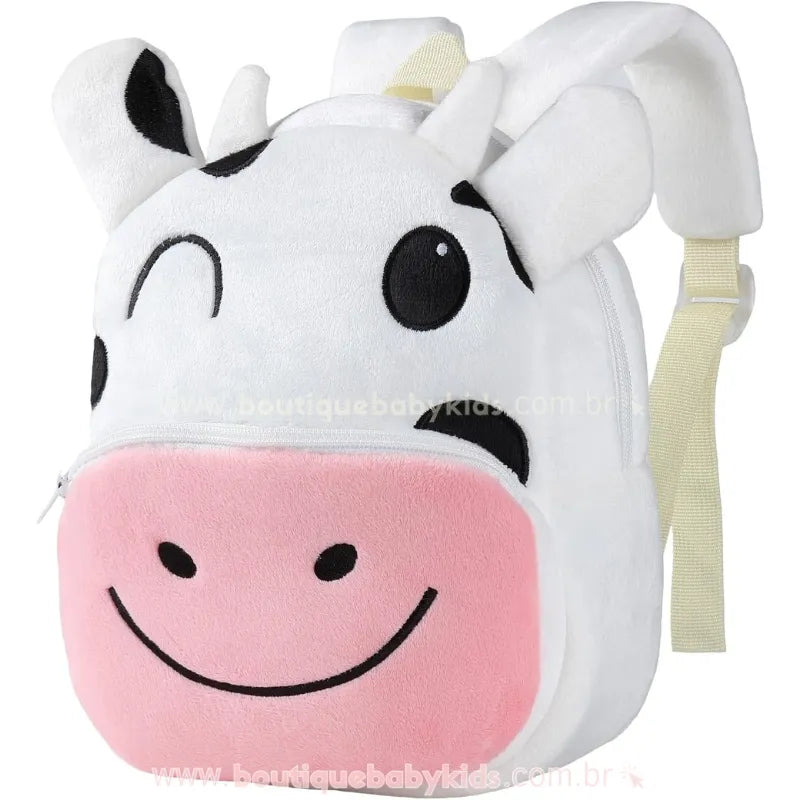 Mochila Infantil Costas Peluciada Bichinho Vaquinha - Boutique Baby Kids