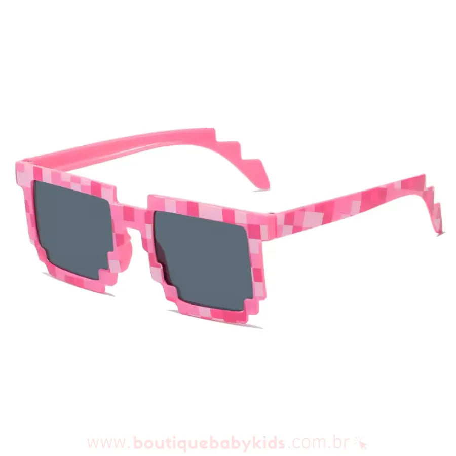 Óculos de Sol com Proteção Solar Minecraft Creeper Rosa - Boutique Baby Kids