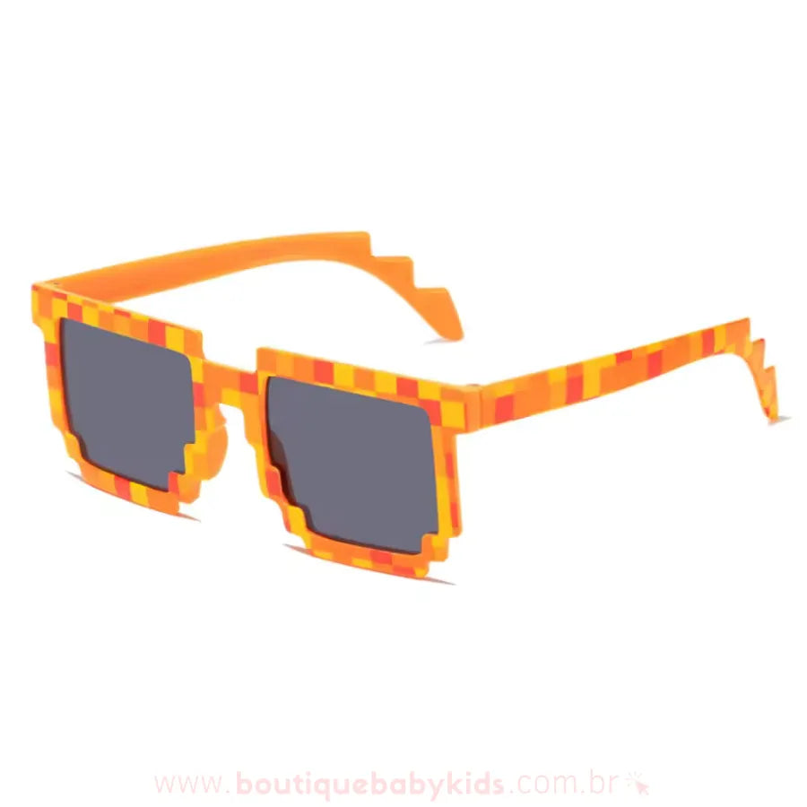 Óculos de Sol com Proteção Solar Minecraft Creeper Laranja - Boutique Baby Kids