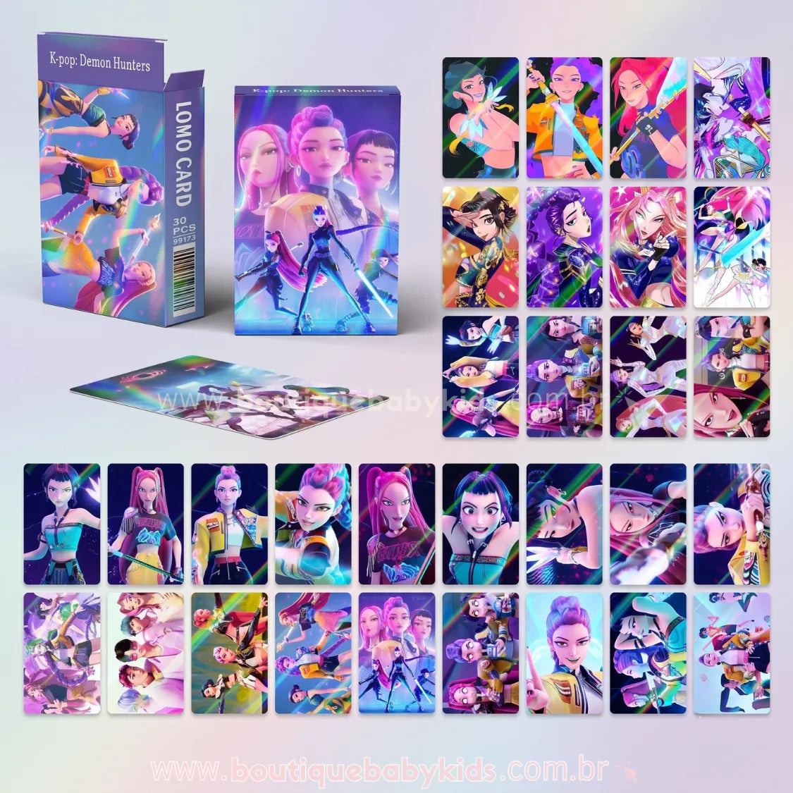 Photocards Holográficos Guerreiras do K-pop Huntrix  - 30 Peças - Boutique Baby Kids