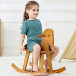 Pijama Infantil Curto Bamboo Soft em Fibra de Bambu Verde - Boutique Baby Kids 