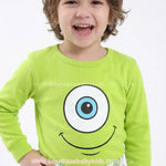 Pijama Infantil Mike Wazowski Monstros SA Manga Longa - Boutique Baby Kids