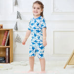 Pijama Infantil Curto Tubarãozinho Azul em Fibra de Bambu - Boutique Baby Kids