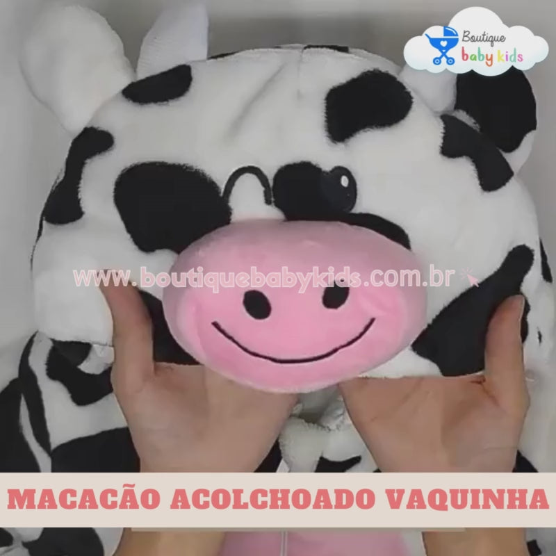 Macacão Bebê Acolchoado Fantasia Bichinho Vaquinha - Boutique Baby Kids