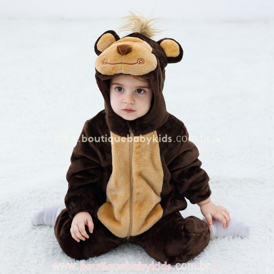 Vídeo - Macacão Bebê Fantasia Bichinho Macaquinho - Boutique Baby Kids
