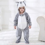 Macacão Bebê Fantasia Bichinho Cachorro Husky Siberiano - Boutique Baby Kids