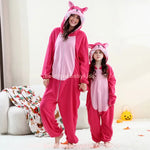 Video Macacão Infantil e Adulto Kigurumi Fantasia de Raposa Cor-De-Rosa - Boutique Baby Kids