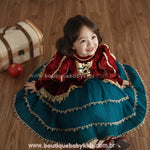 Vestido Infantil de Luxo Natal Imperial em Veludo - Boutique Baby Kids