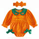 Romper Bebê Doce Abóborinha com Faixa para Halloween - Boutique Baby Kids