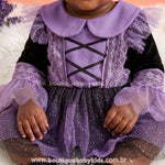 Romper Bebê Fantasia Bruxinha com Saia de Tule e Laço - Boutique Baby Kids