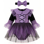 Romper Bebê Fantasia Bruxinha com Saia de Tule e Laço - Boutique Baby Kids