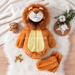 Romper Bebê Fantasia Rei Leão com Capuz Juba Felpuda - Boutique Baby Kids