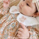Romper Pimpão Bebê Jardim da Coelhinha Floral com Gola Bordada - Boutique Baby Kids 
