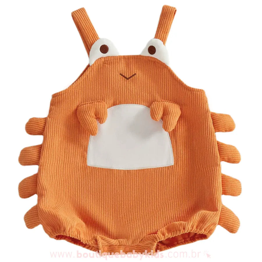 Romper Body Bebê Fantasia Caranguejo Divertido 3D - Boutique Baby Kids