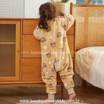 Saco de Dormir Infantil Estampa de Ursinhos Manga Longa Bege - Boutique Baby Kids