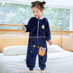 Saco de Dormir Infantil Corujinha Noturna Manga Longa Azul - Boutique Baby Kids