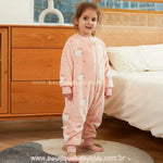 Saco de Dormir Infantil Estampa de Gatinhas Manga Longa Rosa - Boutique Baby Kids