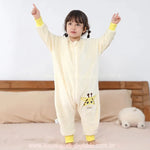Saco de Dormir Infantil Bordado de Girafinha Manga Longa Amarelo - Boutique Baby Kids