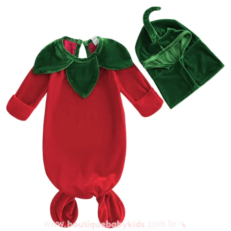 Saco de Dormir Bebê Moranguinho do Amor Manga Longa - Boutique Baby Kids