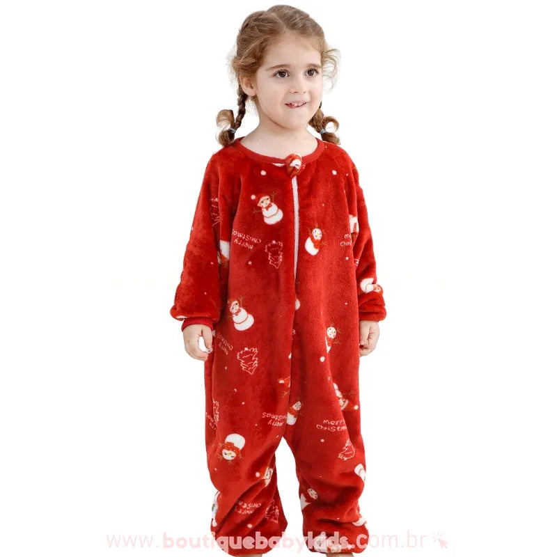 Saco de Dormir Infantil Natal dos Sonhos Manga Longa Vermelho - Boutique Baby Kids
