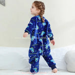 Saco de Dormir Infantil Pequeno Dinossauro Manga Longa Azul - Boutique Baby Kids