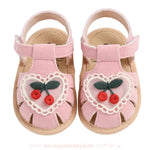 Sandália Bebê Amor em Cereja – Couro Ecológico Rosa - Boutique Baby Kids
