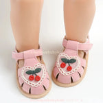 Sandália Bebê Amor em Cereja – Couro Ecológico Rosa - Boutique Baby Kids