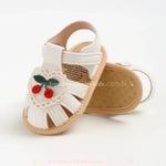 Sandália Bebê Amor em Cereja – Couro Ecológico Branca - Boutique Baby Kids