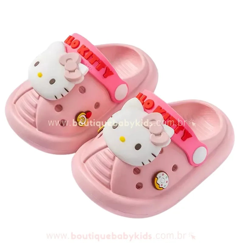 Sandália Infantil Crocs Temática Personagens Sanrio Hello Kitty Rosa - Boutique Baby Kids