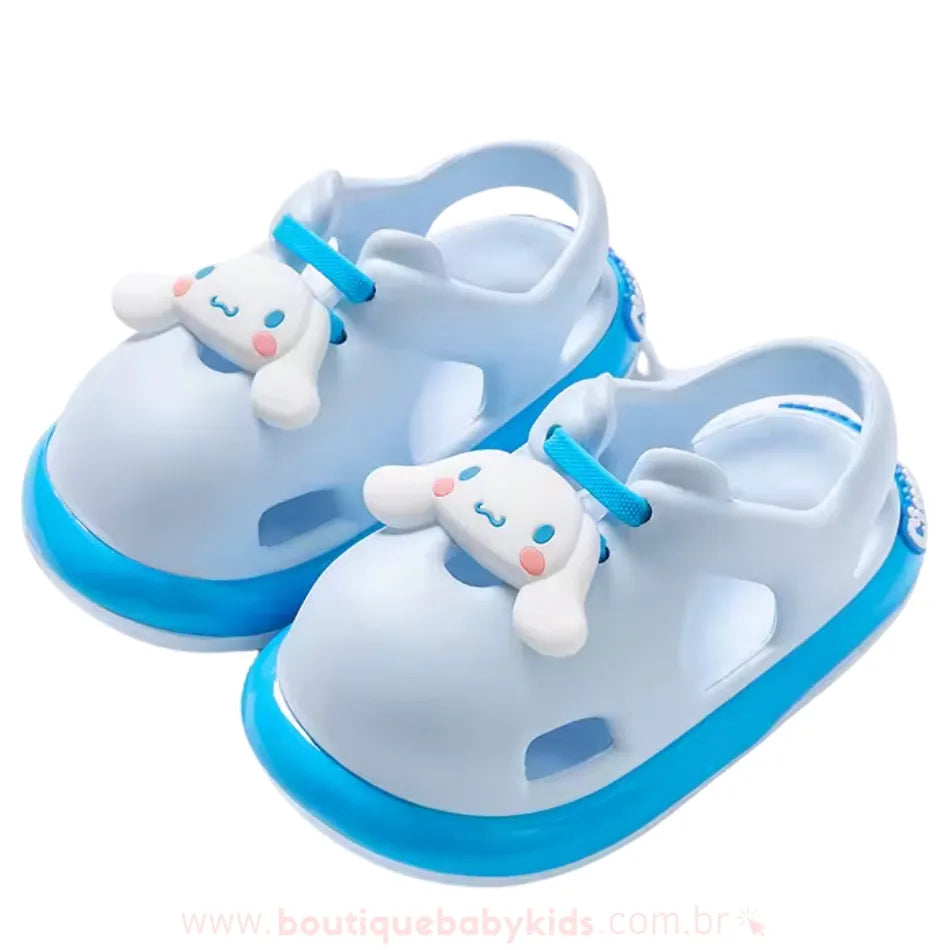 Sandália Infantil Temática Personagens Sanrio Cinnamoroll Azul - Boutique Baby Kids