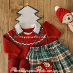 Suéter Infantil Tricot Pinheirinho de Natal com Gola de Árvore - Boutique Baby Kids