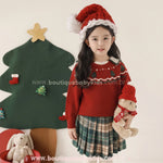 Suéter Infantil Tricot Pinheirinho de Natal com Gola de Árvore - Boutique Baby Kids