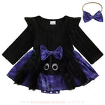 Vestido Bebê Fantasia de Halloween Dona Aranha com Faixa - Boutique Baby Kids