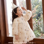 Vestido Infantil Encanto das Estrelas com Tule Bege - Boutique Baby Kids