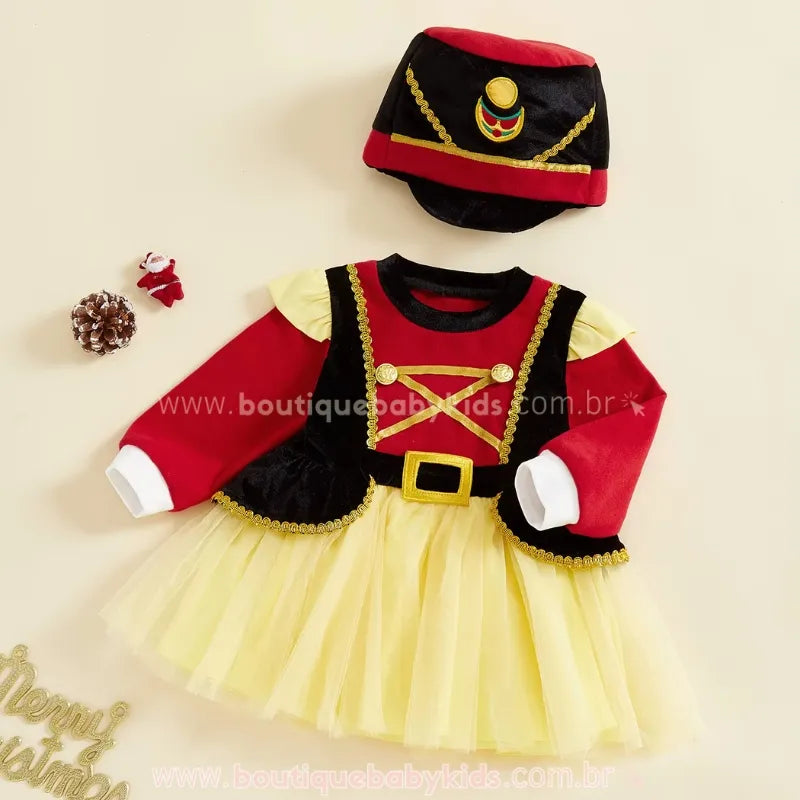 Vestido Infantil Fantasia Quebra-Nozes com Chapéu - Boutique Baby Kids