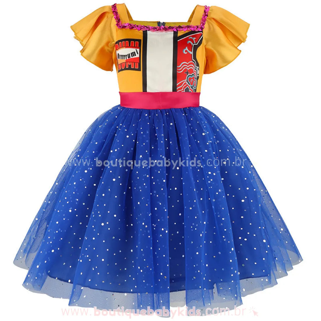 Vestido Infantil Fantasia Guerreiras do K-pop Rumi com Saia de Tule - Boutique Baby Kids