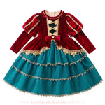 Vestido Infantil de Luxo Natal Imperial em Veludo - Boutique Baby Kids